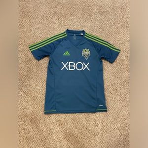 Seattle Sounders‎ Jersey Womens Small Blue Logo Adidas